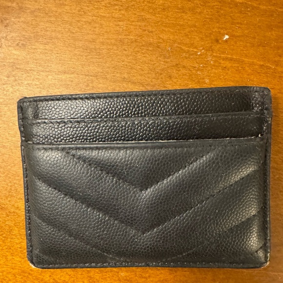 Saint Laurent Black Textured Card Holder - Picture 3 of 4